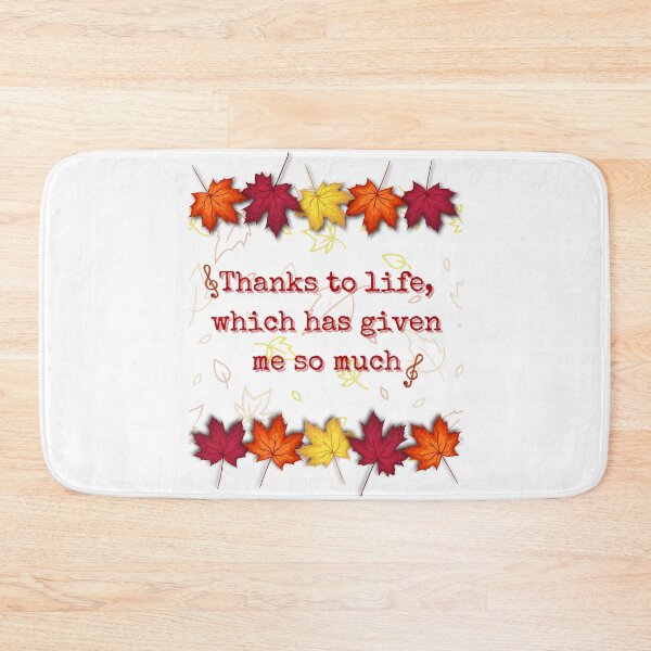 Item preview, Thanks to life, which has given me so much. Design inspired by Violeta Parra’s song, for Thanksgiving designed and sold by FreeSoulLab.