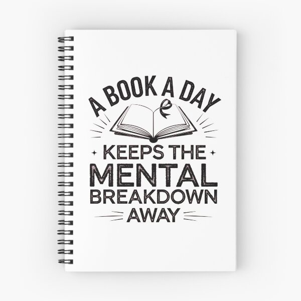 Item preview, A book a day keeps the mental breakdown away for book lover Bookworm designed and sold by JustCrafted.
