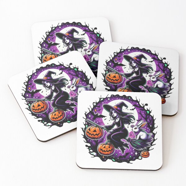 Item preview, Flight of the Witch with Bunnie in purple magic night designed and sold by Yas_oma.