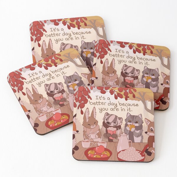 Item preview, "It's a Better Day Because You Are In It" Autumn Animal Friends designed and sold by thelatestkate.