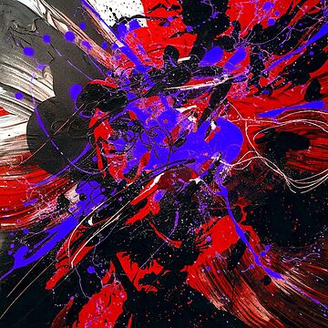 Artwork thumbnail, Abstract Explosion - Red, Blue by Exodoi