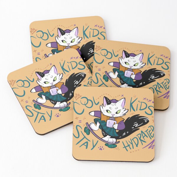 Item preview, Cool Kids Stay Hydrated - Skateboarding Cat Zoomies designed and sold by jk.cartoons.