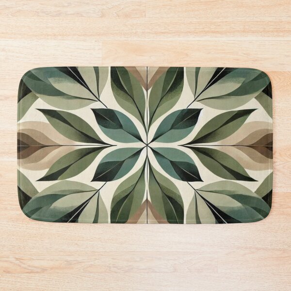 Item preview, Abstract Symmetric Green Leaves Design 3 designed and sold by TribalioDesigns.