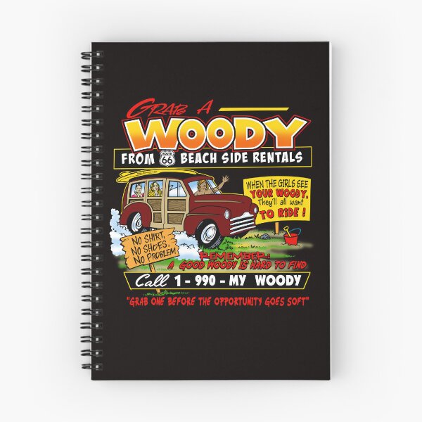 Item preview, Funny RT 66 Beach Ask Me About My Woody Car play on words designed and sold by thet-shirtman.