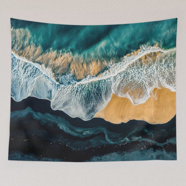 Item preview, Aerial Ocean Waves and Sandy Shoreline Texture designed and sold by regnumsaturni.