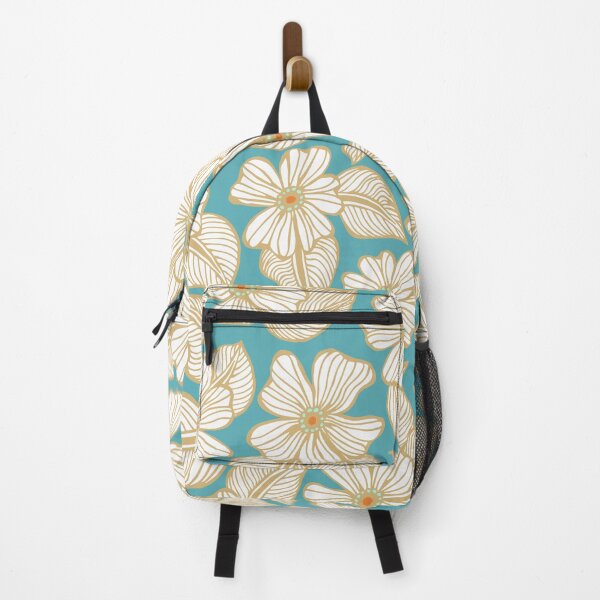 Item preview, Hand Drawn Gold and Turquoise Tropical Floral Pattern designed and sold by schorrnuff.