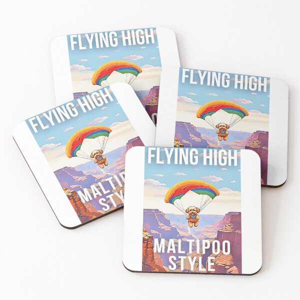 Item preview, Flying High Maltipoo Style: Adorable Maltipoo Skydiving Over the Grand Canyon designed and sold by Fredster1966.