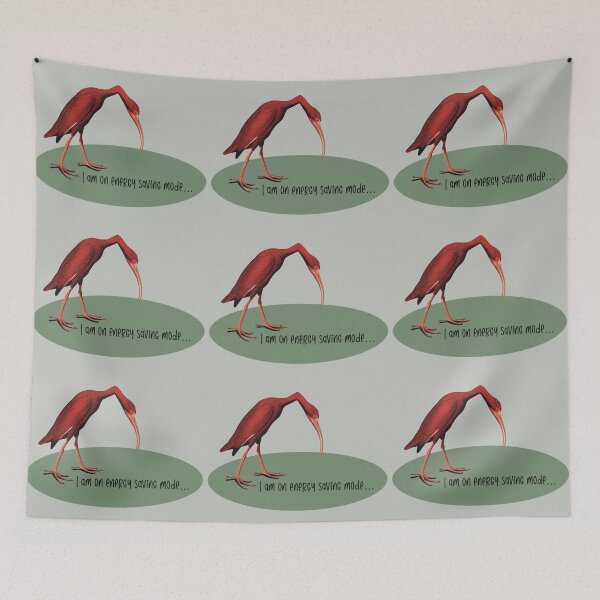 Item preview, Exhausted red bird on energy saving mode. designed and sold by marina63.