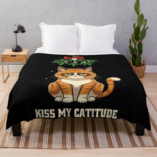 Item preview, Funny Christmas Pouty Cat Kiss My designed and sold by HolidayT-Shirts.