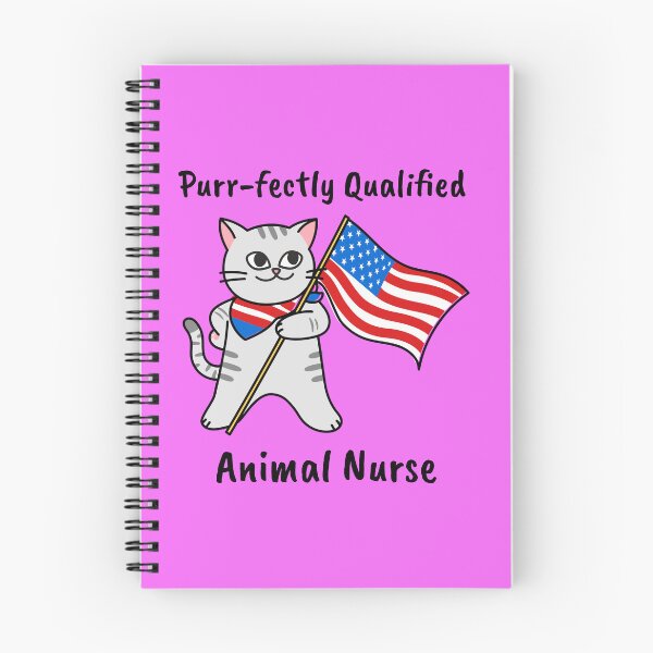 Item preview, Purr-fectly Qualified Patriotic Animal Nurse designed and sold by SentiMetalExp.