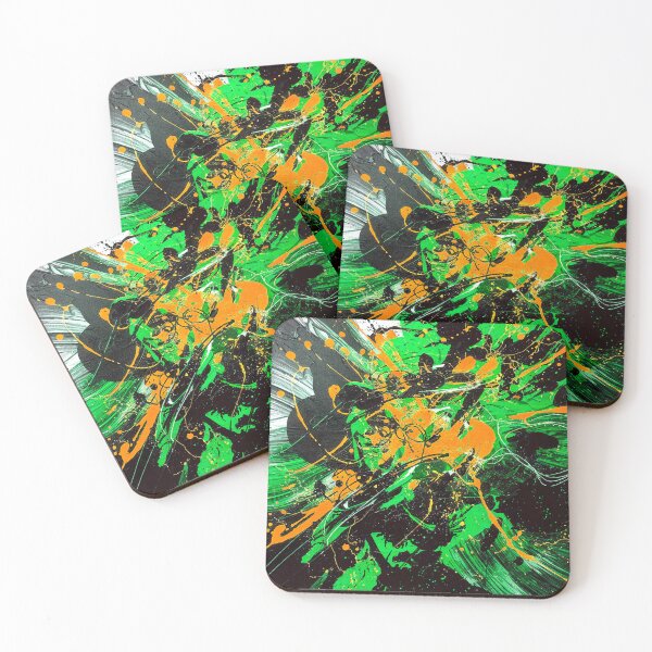 Item preview, Abstract Explosion - Green, Orange designed and sold by Exodoi.