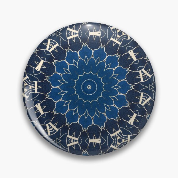 Item preview, Navy Blue Flower Mandala Patterns designed and sold by violet-hope.