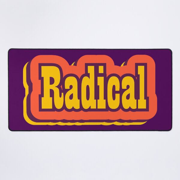 Item preview, Radical Retro Typography, Colorful 80s Slang Word designed and sold by ArtNoveltee.
