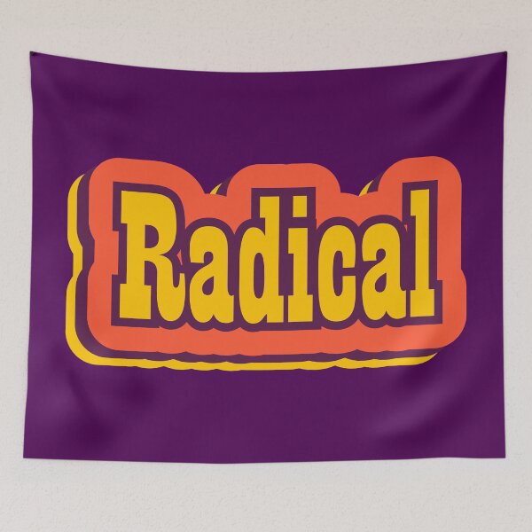 Item preview, Radical Retro Typography, Colorful 80s Slang Word designed and sold by ArtNoveltee.