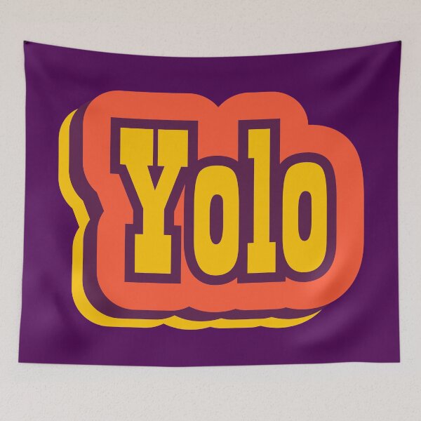 Item preview, Yolo Retro Typography designed and sold by ArtNoveltee.