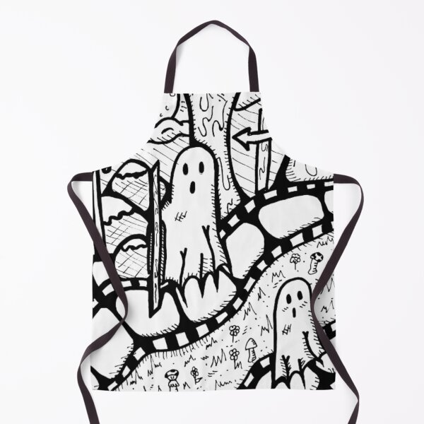 Item preview, Ghost On Trail Hike Grayscale Tattoo Style designed and sold by KayTurtless.