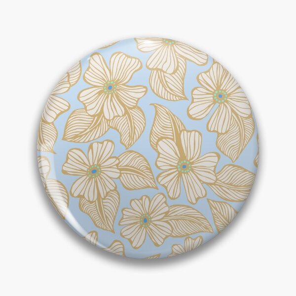 Item preview, Pale Blue Hand Drawn Tropical Floral Pattern designed and sold by schorrnuff.