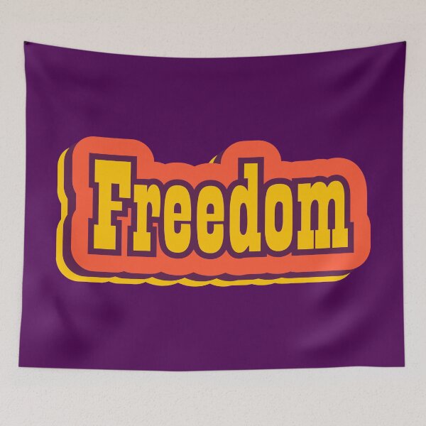 Item preview, Freedom Retro Typography designed and sold by ArtNoveltee.