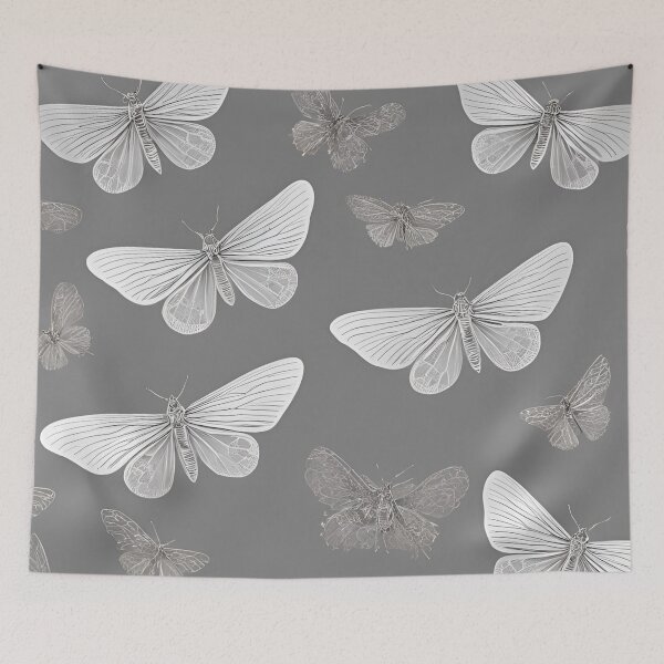 Item preview, Moth Pattern - Moth Design - Grey Moths designed and sold by Urbanwraps.