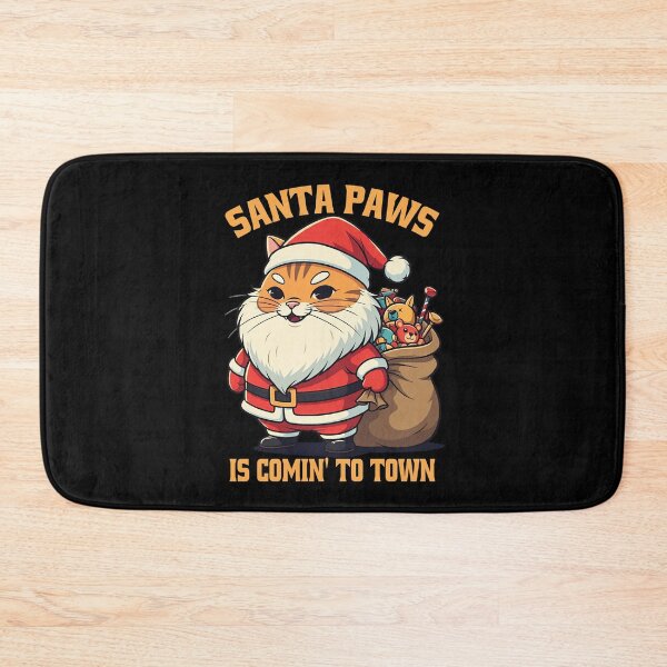 Item preview, Funny Christmas Santa Paws Is Coming To Town designed and sold by HolidayT-Shirts.
