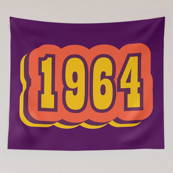Item preview, 1964 Retro Typography, Vintage Birth Year Style designed and sold by ArtNoveltee.