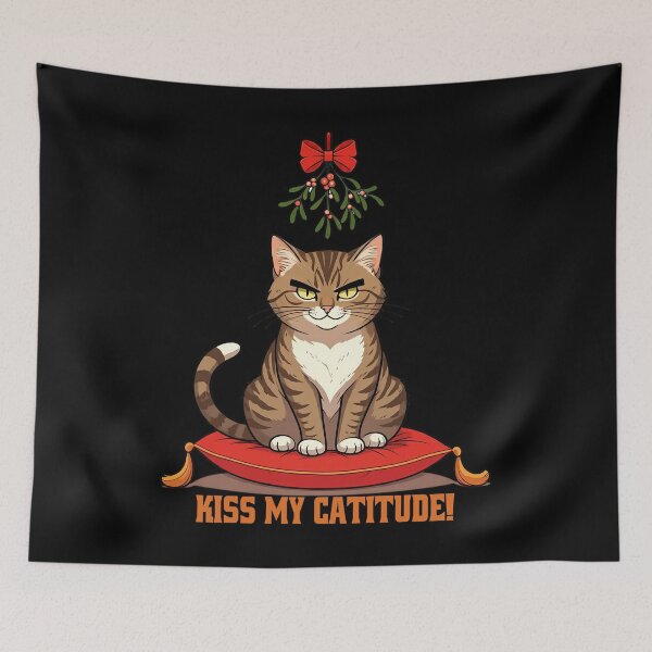 Item preview, Funny Christmas Sassy Cat Kiss My designed and sold by HolidayT-Shirts.