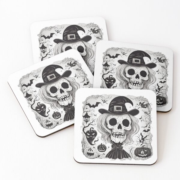 Item preview, Creepy skull witch designed and sold by NicMacTees.