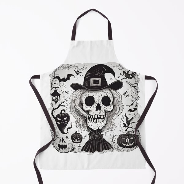 Item preview, Creepy skull witch designed and sold by NicMacTees.