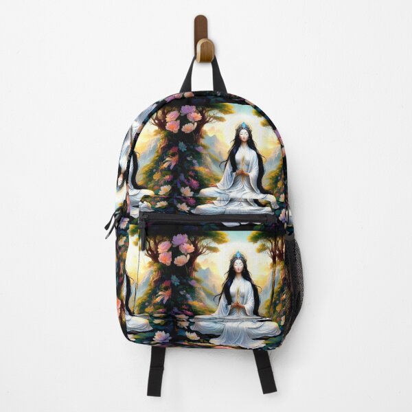 Item preview, Quan Yin and in a bower of flowers designed and sold by MarilynBaldey7.