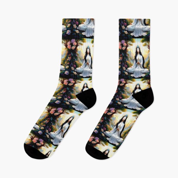 Item preview, Quan Yin and in a bower of flowers designed and sold by MarilynBaldey7.