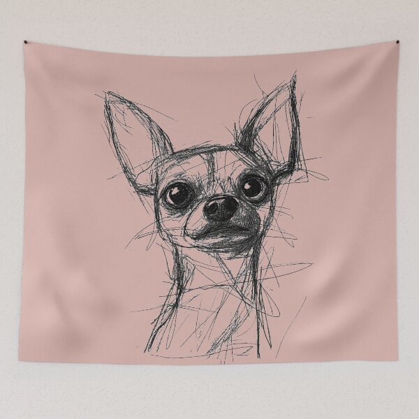 Item preview, Chihuahua Dog Sketch designed and sold by MaryFiore.