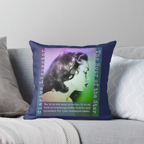 Item preview, Clarice Lispector quote: No, it is not easy to write. It is as hard as breaking rocks. Sparks and splinters fly like shattered steel. designed and sold by artbleed.