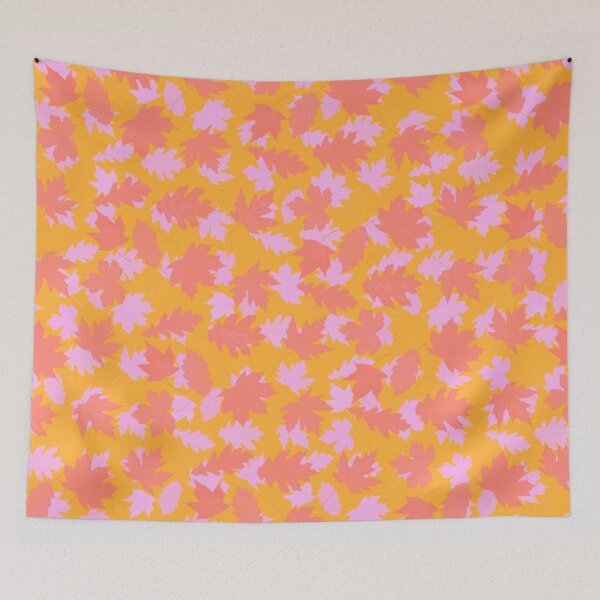 Item preview, Colorful Fall Leaves on Orange designed and sold by BeJolley.