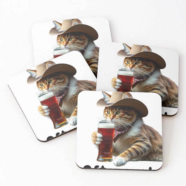 Item preview, cowboy cat with After work Statement designed and sold by GinnyGi.