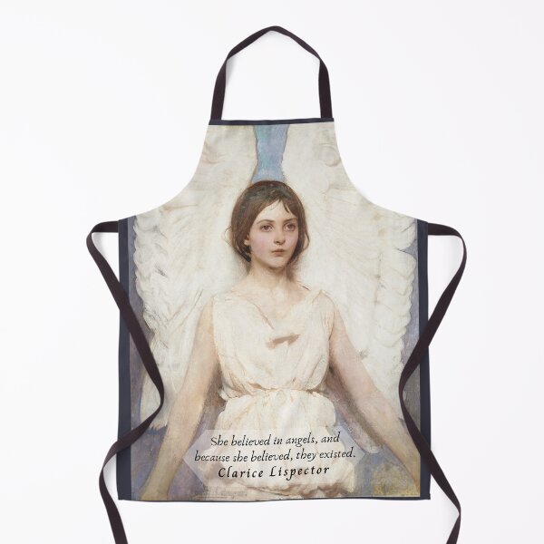 Item preview, Clarice Lispector quote: She believed in angels, and because she believed, they existed. designed and sold by artbleed.
