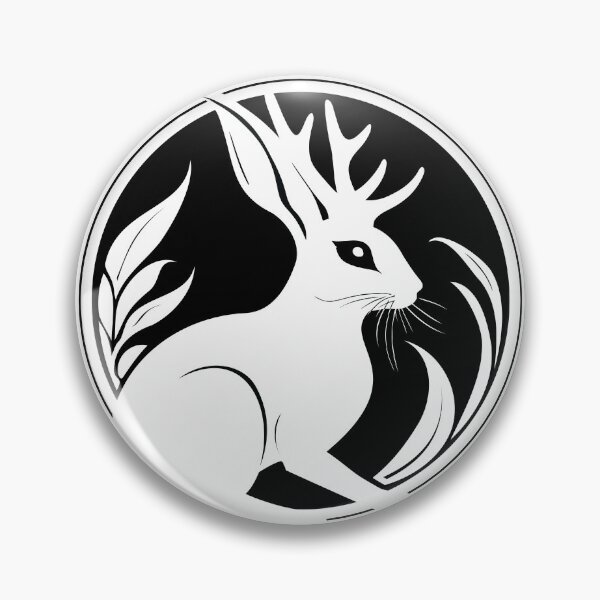 Item preview, White Jackalope Mythical Creature Folklore Art designed and sold by LucentJourneys.
