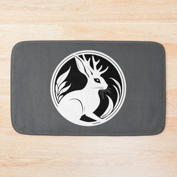 Item preview, White Jackalope Mythical Creature Folklore Art designed and sold by LucentJourneys.