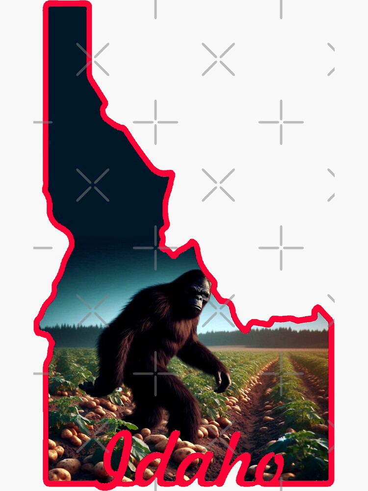 Thumbnail 3 of 3, Sticker, Bigfoot Idaho designed and sold by NativeGraffix.