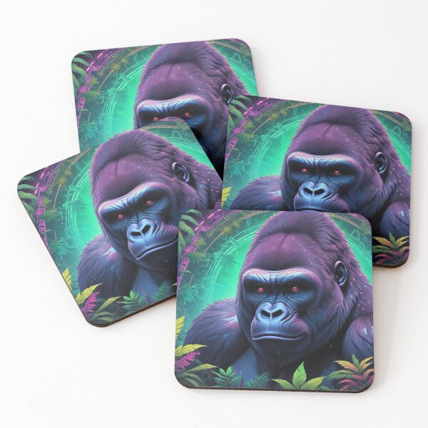 Item preview, Cyberpunk Silverback Gorilla designed and sold by BloodSweatNTers.