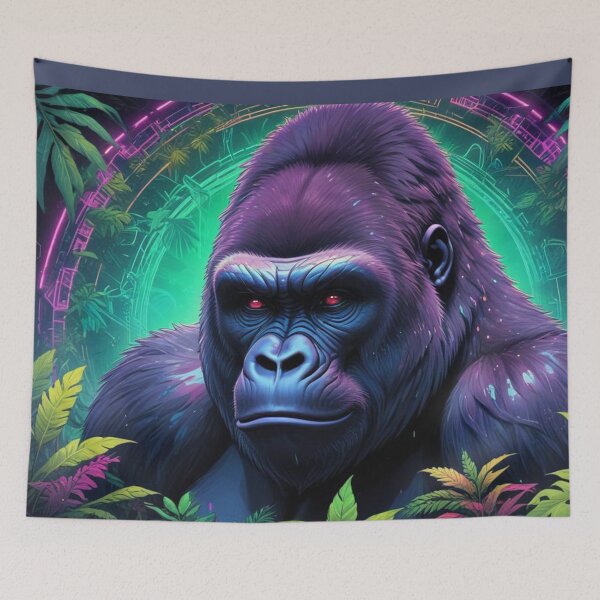 Item preview, Cyberpunk Silverback Gorilla designed and sold by BloodSweatNTers.