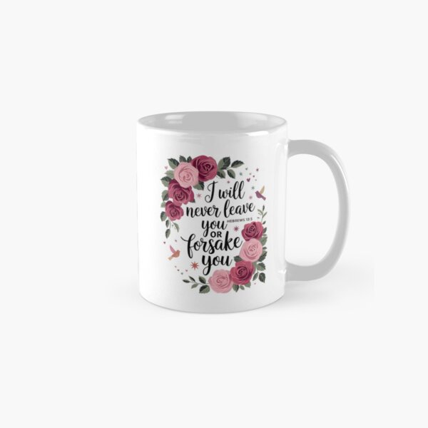 Aperçu de l'œuvre « Je ne te délaisserai point, et je ne t'abandonnerai point » - Hébreux 13:5, Motif Rose et Oiseaux créée et vendue par Heal-Heart-Soul.