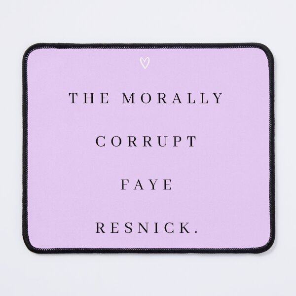 Item preview, The Morally Corrupt Faye Resnick Quote Print designed and sold by Femme Pastel Collective.