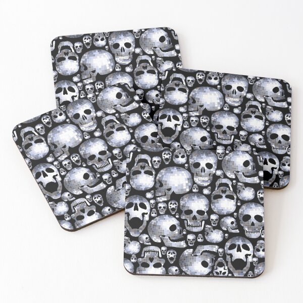 Item preview, halloween disco mirror ball skulls  designed and sold by Gossip Rag.