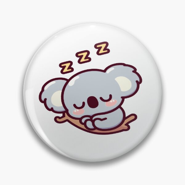 Item preview, Cute koala in kawaii chibi style sleeping on a branch designed and sold by AdrianMDesigns.