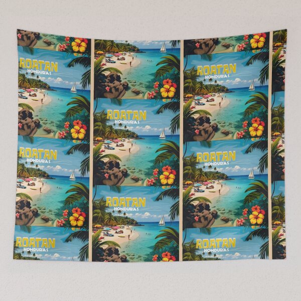 Item preview, Wall  Art Honduras | Roatan Travel Vintage Poster designed and sold by kestrada2906.