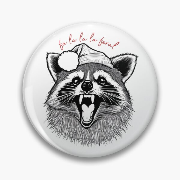 Item preview, Fa la la la feral raccoon designed and sold by crabislandcraft.