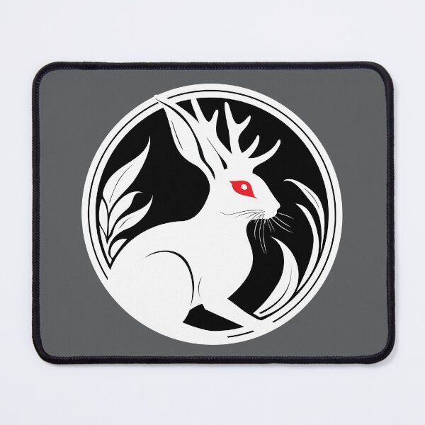 Item preview, Albino Jackalope Mythical Creature Folklore Art designed and sold by LucentJourneys.