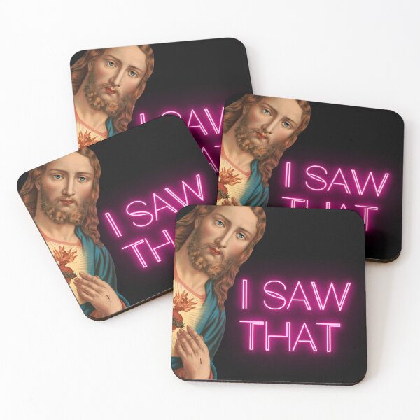 Item preview, I SAW THAT JESUS Neon Letters Fun Design Meme designed and sold by thisisalearcila.