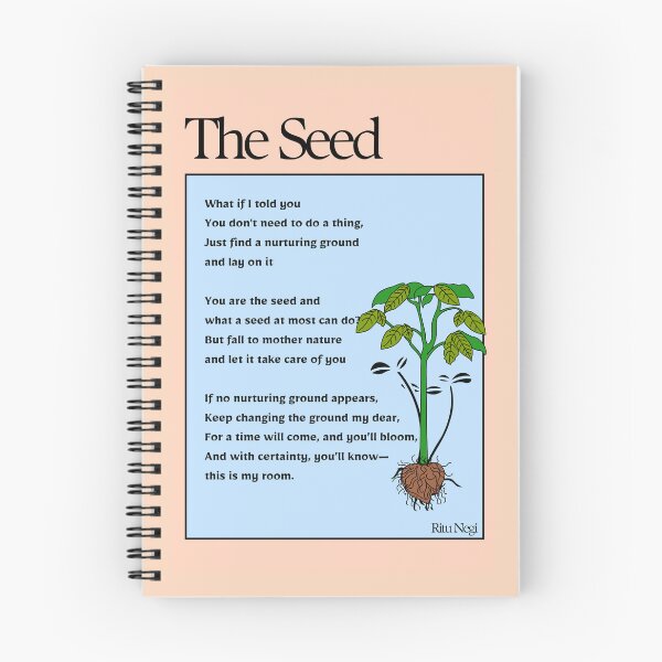 Item preview, Inspiring Wall Poster: The Seed, A poem by Ritu Negi designed and sold by Poeticrituation.