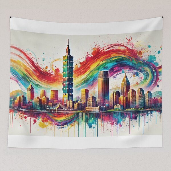 Item preview, Taipei Skyline Pride Rainbow City designed and sold by Places On Earth.